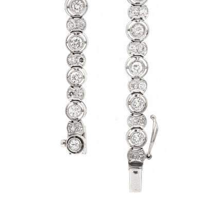 Vintage Diamond Platinum Tennis Bracelet, circa 1930's