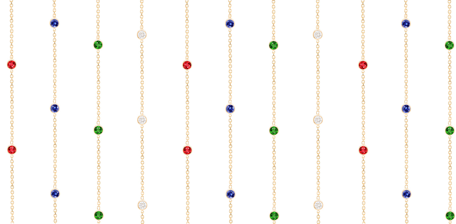 Tobi Gem - Get in Touch background banner chains with gemstones 