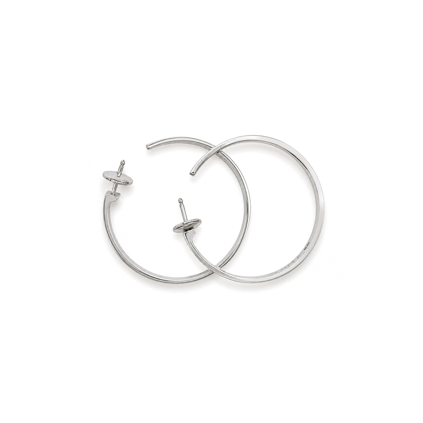 Cartier LOVE 18 Carat White Gold Large Hoop Earrings