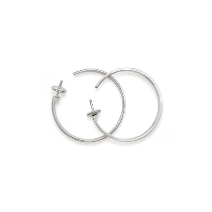 Cartier LOVE 18 Carat White Gold Large Hoop Earrings