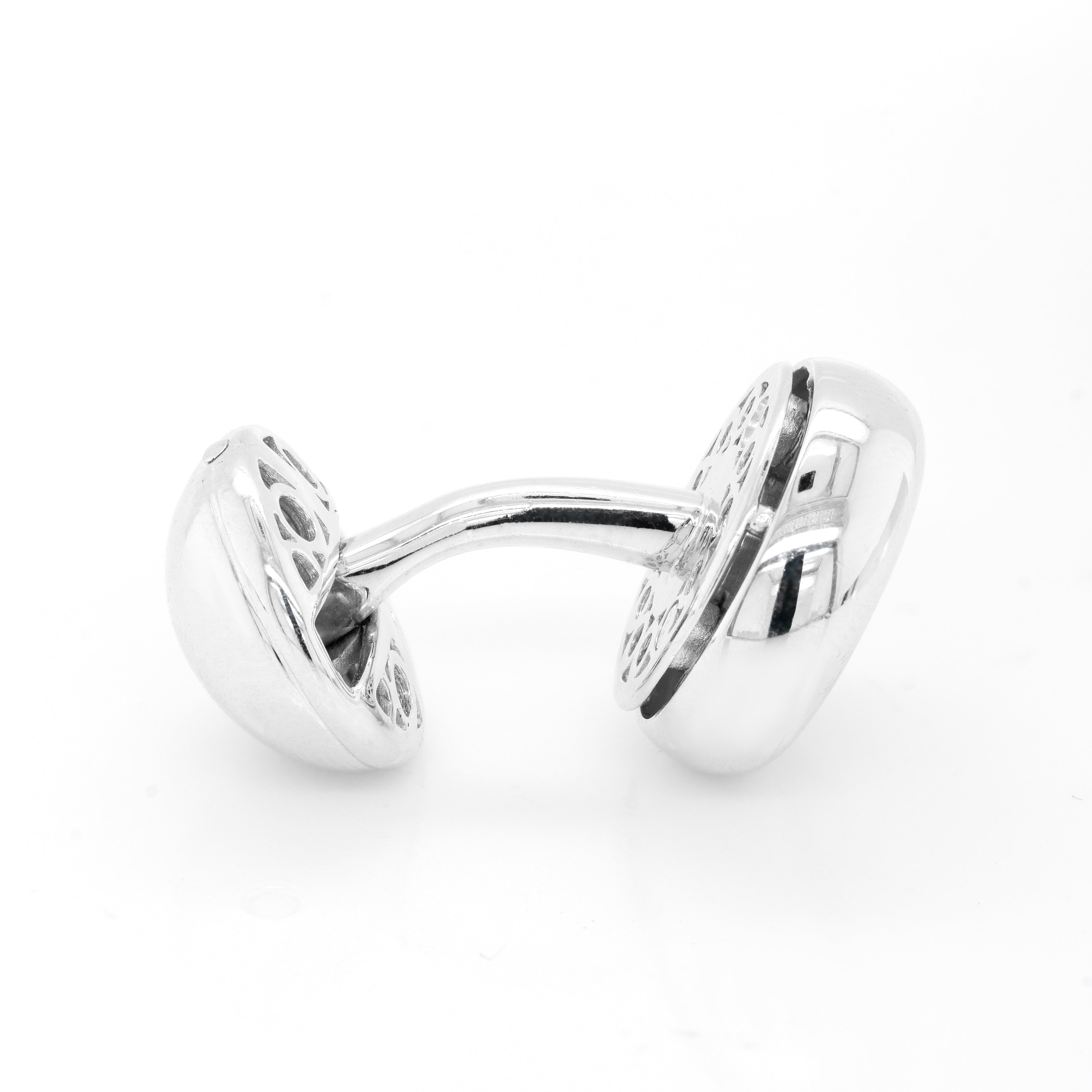 Chopard 18 Carat White Gold Happy Diamond Cufflinks