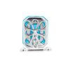Turquoise and Diamond 18 Carat White Gold Octagonal Cufflinks