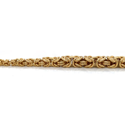 Graduated Byzantine Chain Necklace in 9 Carat Yellow Gold