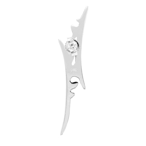 Ruby, Black and White Diamond 18 Carat White Gold Stud Earrings
