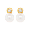 South Sea Pearl and Diamond 18 Carat Yellow Gold Earrings