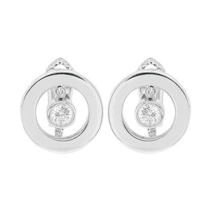 Roberto Coin Cento O Diamond 18 Carat White Gold Earrings