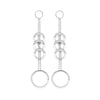 Diamond 18 Carat White Gold Chain Circle Drop Earrings