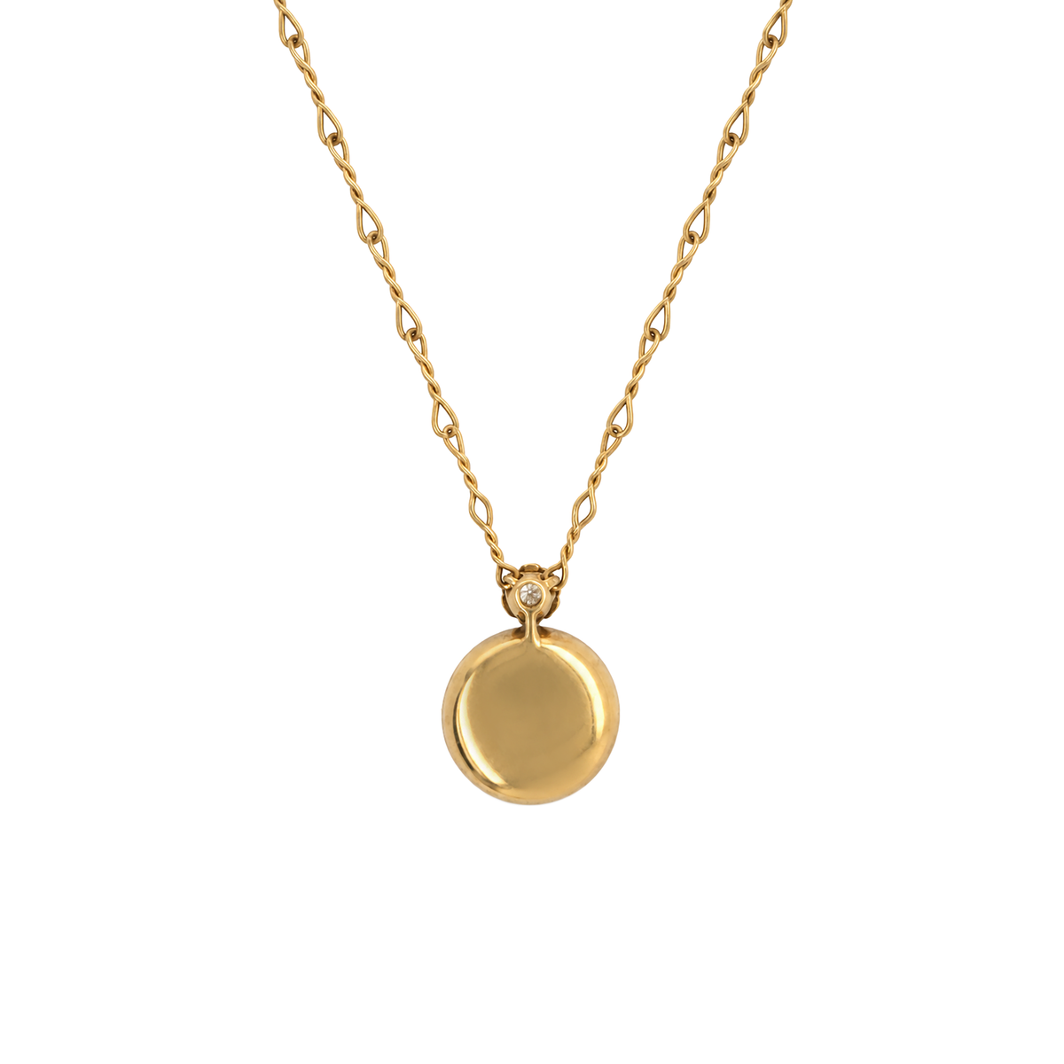 Mabe Pearl & Diamond 18K Yellow Gold Figure-of-Eight Chain Pendant Necklace