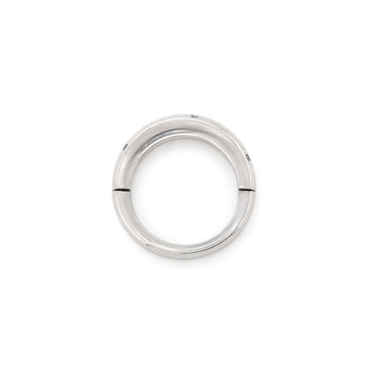 Ruby and Diamond 18 Carat White Gold Hinged Tapered Band Ring