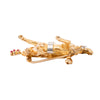 Ben Rosenfeld Ruby and Diamond 18 Carat Yellow Gold Brooch, 1961