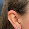 Pink Sapphire and Diamond 18 Carat White Gold Drop Earrings