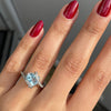 Blue Topaz and Diamond Ring 9 Carat White Gold