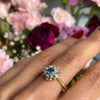 Sapphire and Diamond 18 Carat White and Yellow Gold Cluster Ring
