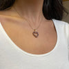 Amethyst 9 Carat Yellow Gold Heart Pendant and Chain