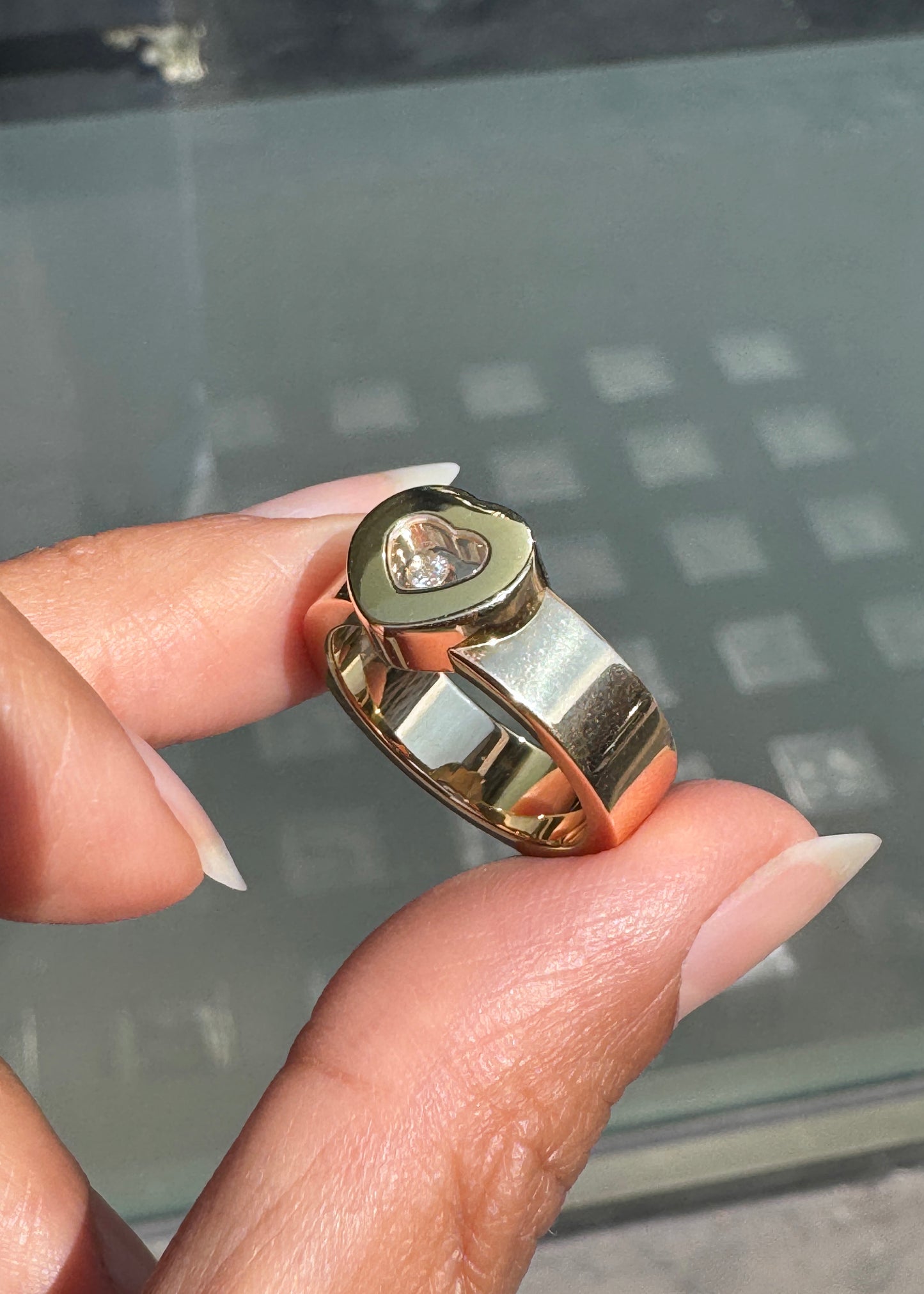 Chopard Happy Diamond Icons Heart 18 Carat Yellow Gold Dress Ring