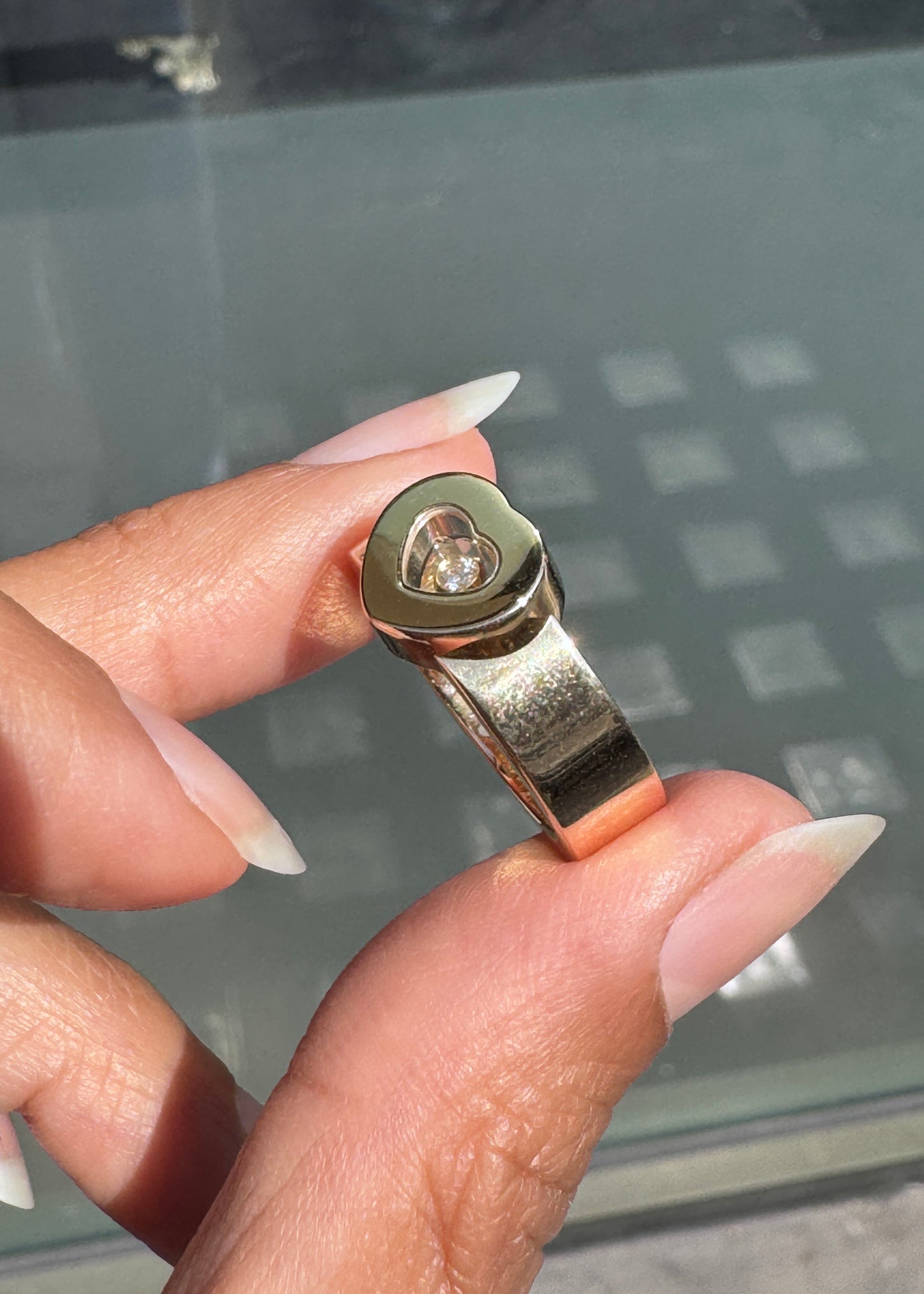 Chopard Happy Diamond Icons Heart 18 Carat Yellow Gold Dress Ring