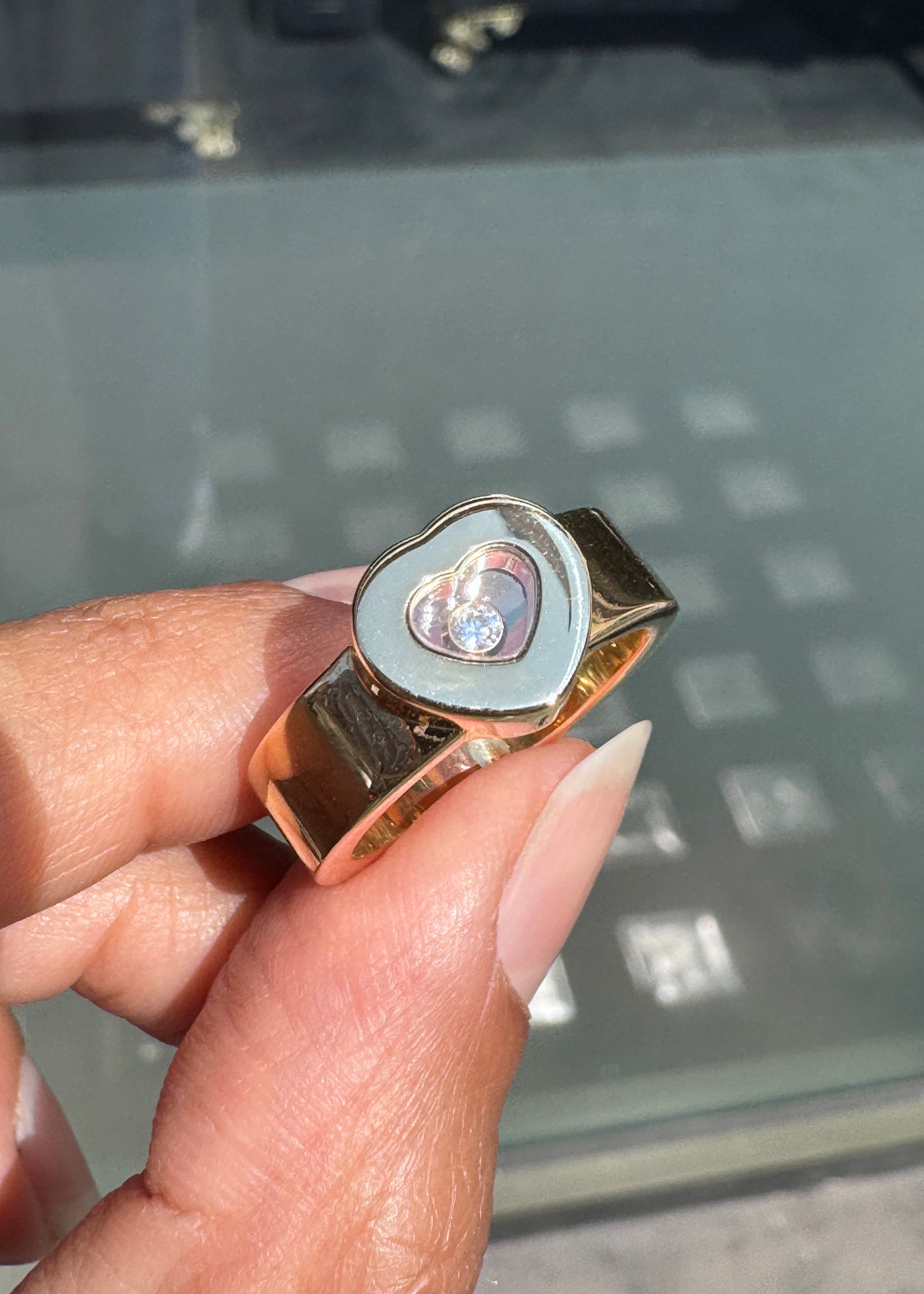 Chopard Happy Diamond Icons Heart 18 Carat Yellow Gold Dress Ring