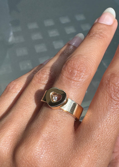Chopard Happy Diamond Icons Heart 18 Carat Yellow Gold Dress Ring