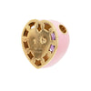 Amethyst, Diamond Pink Enamel 18 Carat Yellow Gold Heart Pendant