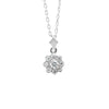 0.45 Carat Diamond 18 Carat White Gold Flower Cluster Pendant