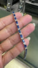 Oval Blue Sapphire and Diamond 18 Carat White Gold Tennis Bracelet