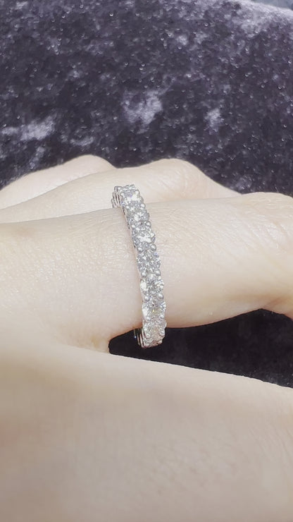 2.06ct Round Brilliant Cut Diamond 18 Carat White Gold Full Eternity Ring