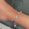 video of person wearing French Pearl and Diamond Platinum Bracelet, Circa 1910