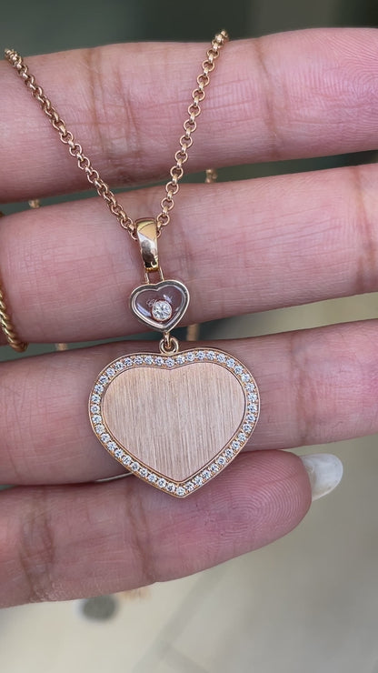 video of Chopard 18ct Gold Happy Hearts James Bond 007 Limited Edition Diamond Pendant