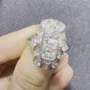 video of art deco platinum dress ring