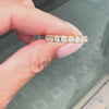 Diamond full eternity stacking band ring in 18ct yellow gold, featuring 20 round brilliant cut diamonds in claw setting, Tobi Gem Hatton Garden London.