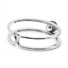 Autore Black South Sea Pearl and Diamond 18 Carat White Gold Two-Row Bangle