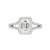 1.20ct H SI2 Emerald Cut Diamond 18 Carat White Gold Engagement Ring