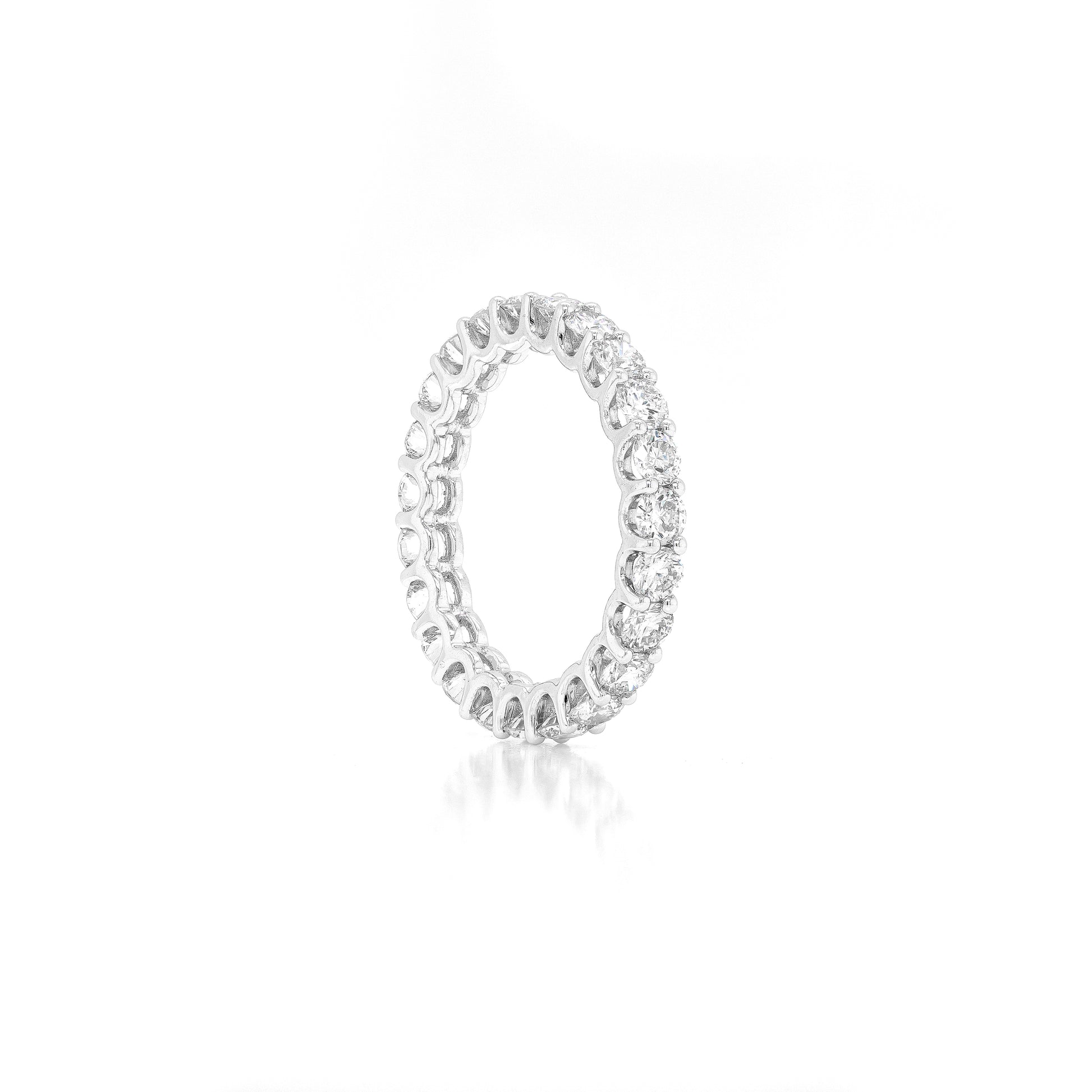 2.06ct Round Brilliant Cut Diamond 18 Carat White Gold Full Eternity Ring - Tobi Gem Setting