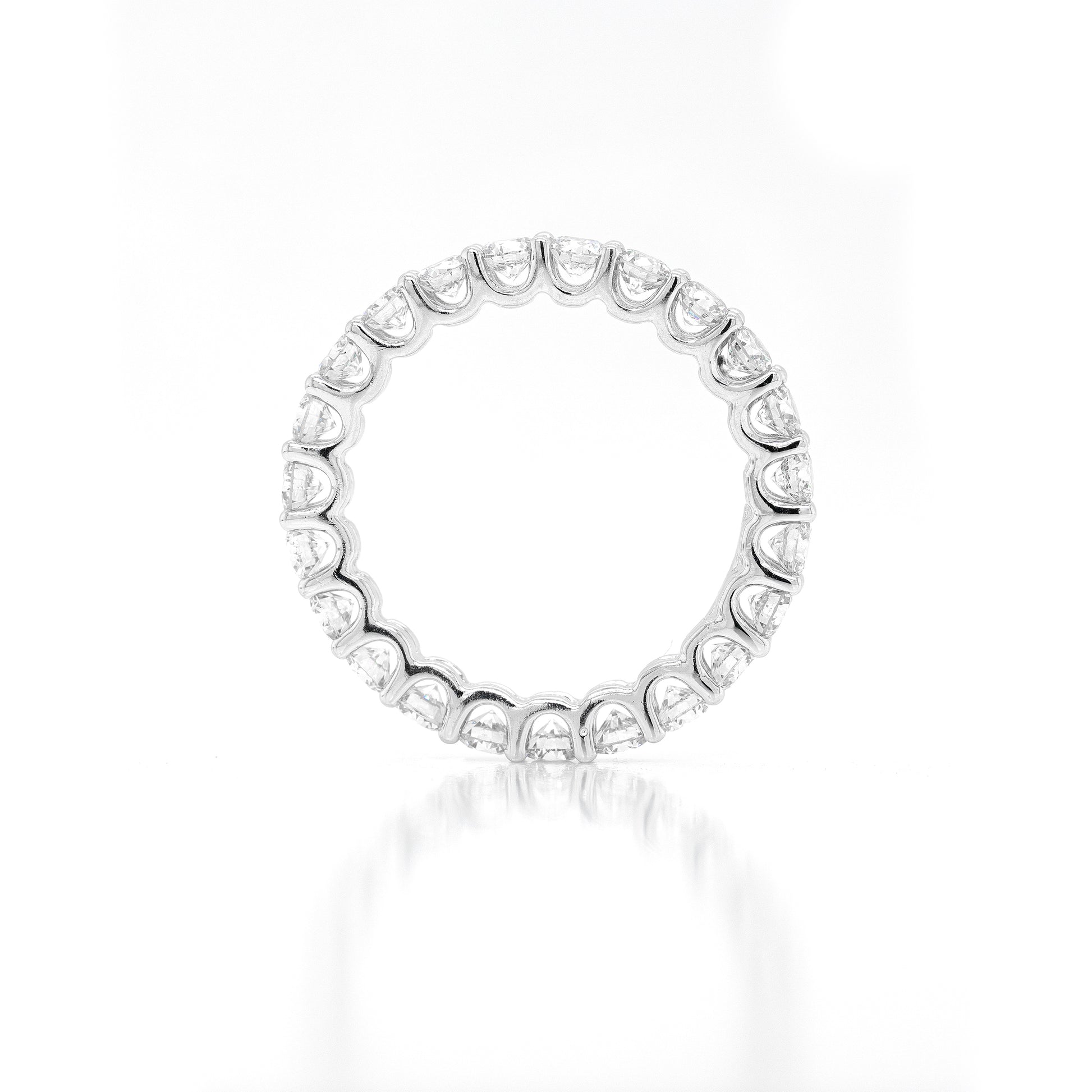 2.06ct Round Brilliant Cut Diamond 18 Carat White Gold Full Eternity Ring - Tobi Gem Setting
