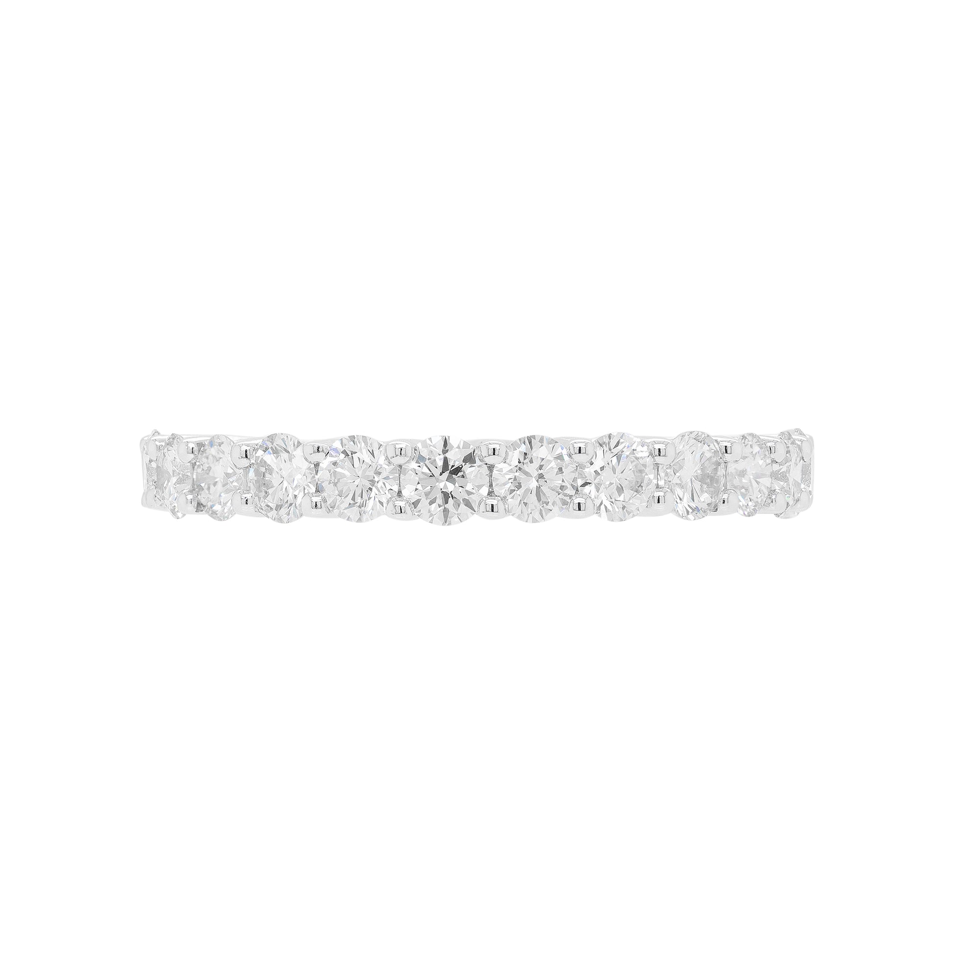 2.06ct Round Brilliant Cut Diamond 18 Carat White Gold Full Eternity Ring - Tobi Gem Setting