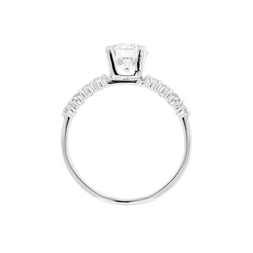 1.00 Carat Brilliant Cut Diamond 18 Carat White Gold Engagement Ring