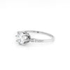 Vintage 1.37 Carat Old Cut Diamond Platinum Engagement Ring, circa 1950s