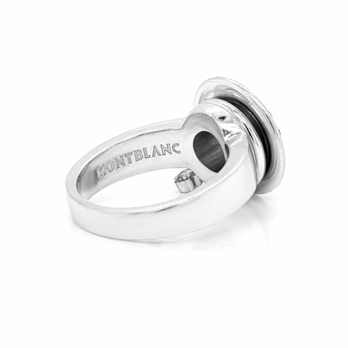 Montblanc 'La Dame Blanche' Diamond 18 Carat White Gold Cluster Dress Ring