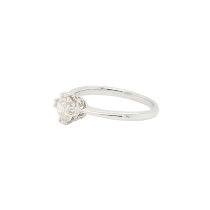 0.91 Carat Victorian Old European Cut Diamond and Platinum Solitaire Engagement Ring