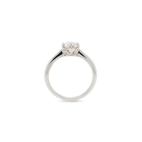 0.91ct Victorian Old European Cut Diamond and Platinum Solitaire Engagement Ring