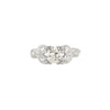 Vintage 0.99ct Old Cut Diamond and Platinum Engagement Ring, Circa 1950s