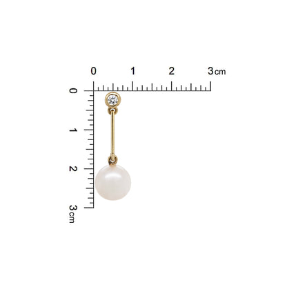 size guide - pearl and diamond drop earrings