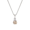 0.80 Carat Fancy Brown Diamond 18 Carat White Gold Two-Stone Pendant